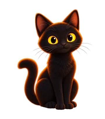 The friendly black cat